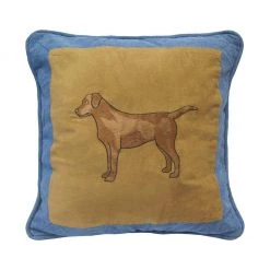 Donna Sharp Denim Square Dog Decorative Throw Pillow