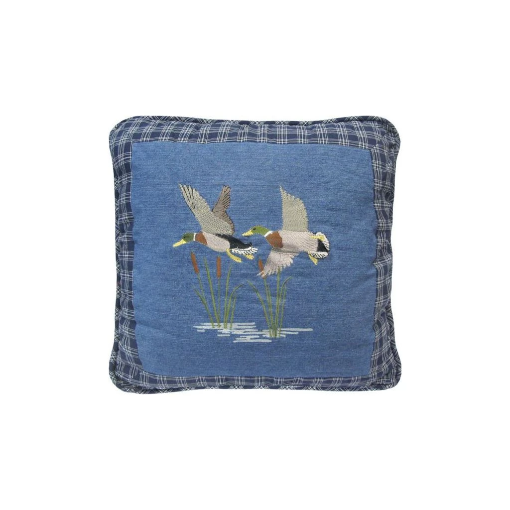 Donna Sharp Denim Square Duck 20 in. x 20 in. Decorative Throw Pillow, 54162 4 Donna Sharp Denim Square Duck 20 in. x 20 in. Decorative Throw Pillow, 54162 - Image 2
