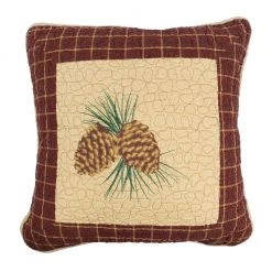 Donna Sharp Pine Lodge Pine Cone Decorative Throw Pillow