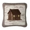 Donna Sharp Birch Forest Log Cabin 18 in. x 18 in. Decorative Throw Pillow, 86101 -Donna Sharp Sales Store 1331969