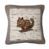Donna Sharp Birch Forest 18 in. x 18 in. Chipmunk Decorative Throw Pillow, 86115 -Donna Sharp Sales Store 1331975