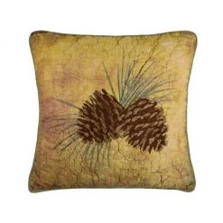 Donna Sharp Wood Patch Pinecone Decorative Pillow