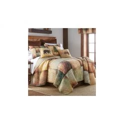 Donna Sharp Wood Patch Bear 18 in. x 18 in. Decorative Throw Pillow -Donna Sharp Sales Store 1331985 A3