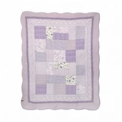 Donna Sharp Lavender Rose Quilted 50 in. x 60 in. Throw Blanket, 82050