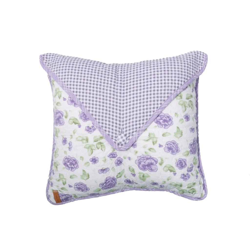 Donna Sharp Lavender Rose Envelope-Flap Decorative Pillow 3 Donna Sharp Lavender Rose Envelope-Flap Decorative Pillow