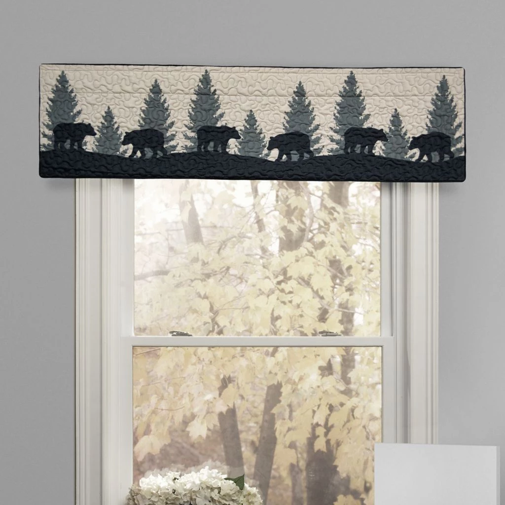 Donna Sharp Bear Walk Plaid Valance Curtains Runner, 33429 4 Donna Sharp Bear Walk Plaid Valance Curtains Runner, 33429 - Image 2