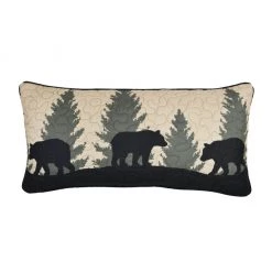 Donna Sharp Bear Walk Plaid Decorative Rectl Pillow, 33463