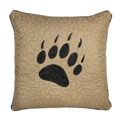 Donna Sharp Bear Walk Plaid Decorative Paw Pillow, 33464