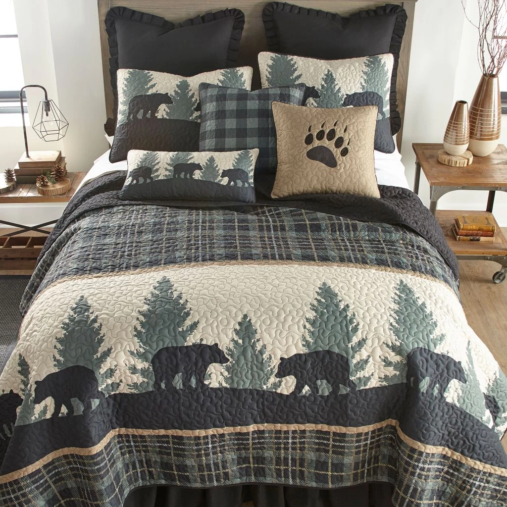Donna Sharp Bear Walk Plaid Decorative Paw Pillow, 33464 4 Donna Sharp Bear Walk Plaid Decorative Paw Pillow, 33464 - Image 2