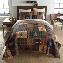 Donna Sharp Brown Bear Cabin Twin Quilt Set