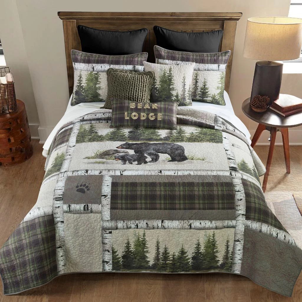 Donna Sharp Bear Panels Bedding Collection, Polyester 3 Donna Sharp Bear Panels Bedding Collection, Polyester