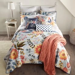 Donna Sharp Coral Crush Patch Decorative Pillow, 60191 -Donna Sharp Sales Store 1690419 A2