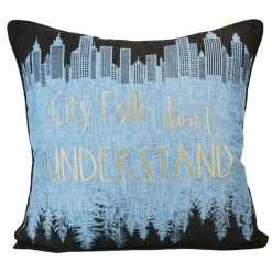 Donna Sharp Retro Forest City Folk Decorative Pillow, 60172